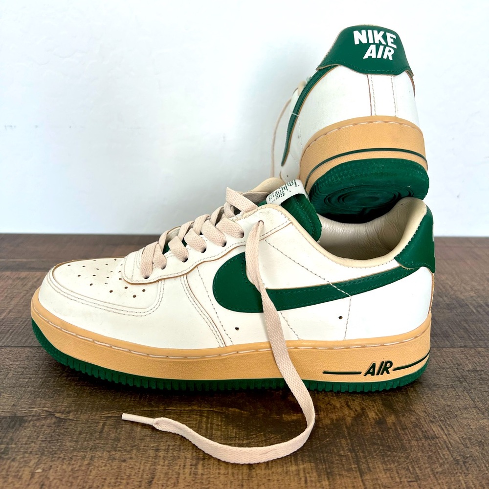 Nike Women’s Air Force 1 '07 Pine Green Leather Sneakers 315122-133 Size 7.5